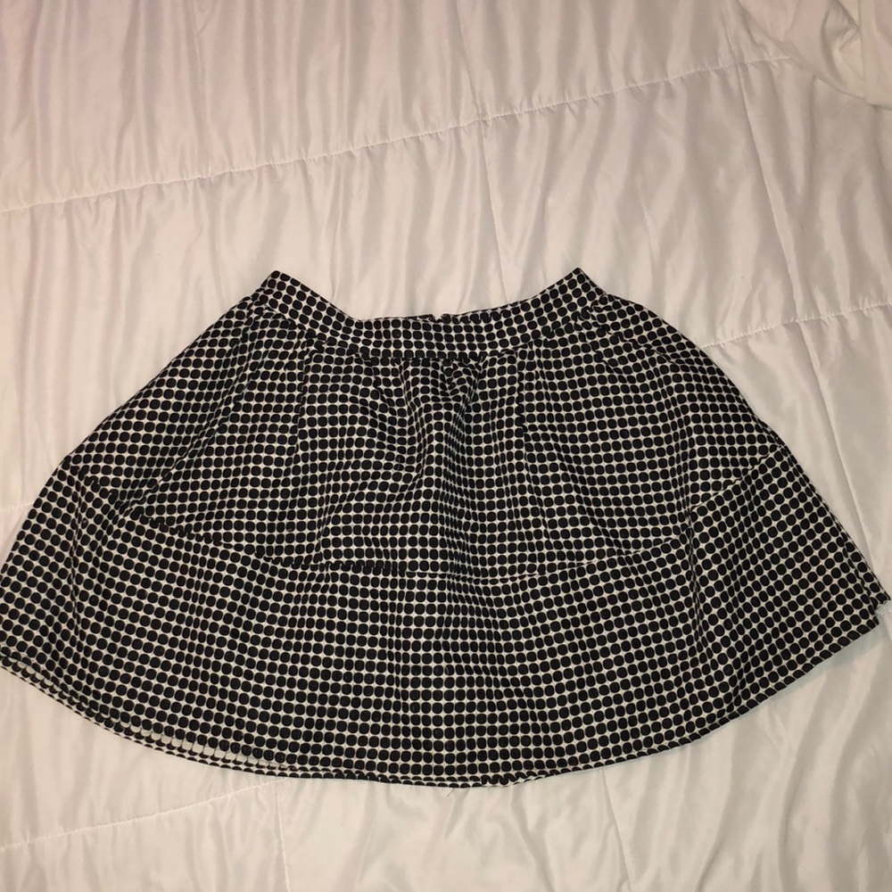 Black and White Polka Dot Skirt